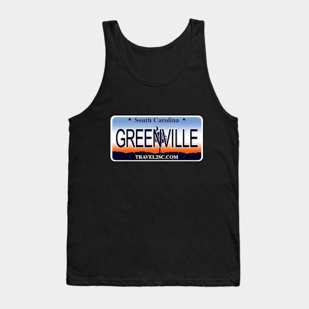 Greenville South Carolina License Plate Tank Top by Mel's Designs